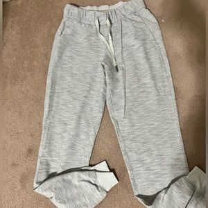 Lululemon Grey/White Joggers